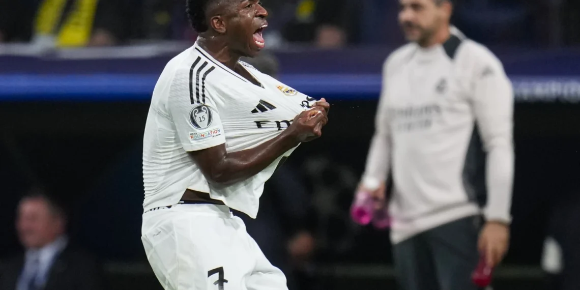 Vinicius Junior’s hat trick leads Real Madrid to a 5-2 win over Borussia Dortmund