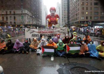 Protests Disrupt Macy's Thanksgiving Day Parade in NYC