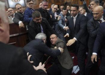 Serbian Parliament Erupts in Chaos Over Deadly Train Station Collapse