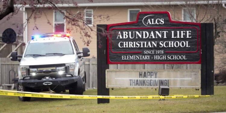 Police Surround Home of 15-Year-Old Shooter in Madison - . (AP Photo/Morry Gash)