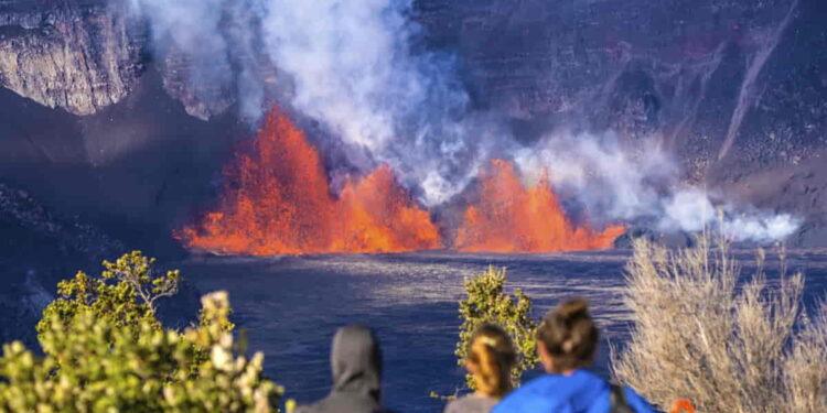 Kilauea Volcano Sends Lava Fountains 295 Feet Into the Air - Janice Wei/NPS via AP