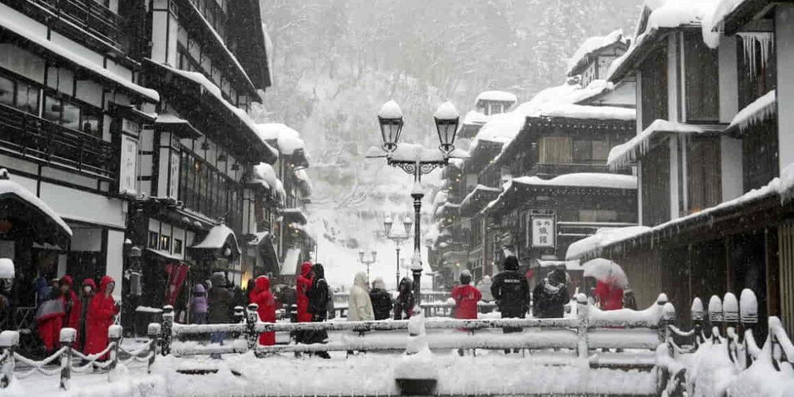 Japan's Ginzan Onsen Restricts Entry as Visitor Numbers Surge -Kyodo News/Sipa USA