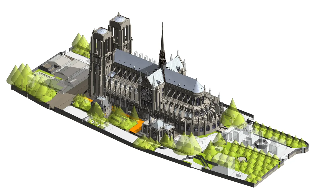 How Advanced Scanning Rebuilt Notre Dame Cathedral After the Fire - Courtesy of The Public Establishment "Rebâtir Notre-Dame de Paris" and Art Graphique & Patrimoine