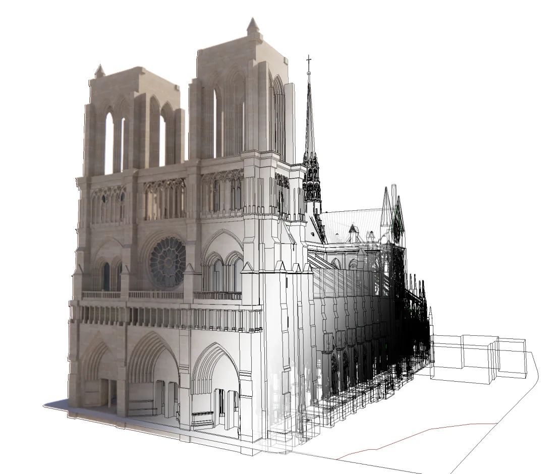 How Advanced Scanning Rebuilt Notre Dame Cathedral After the Fire - Courtesy of The Public Establishment "Rebâtir Notre-Dame de Paris" and Art Graphique & Patrimoine