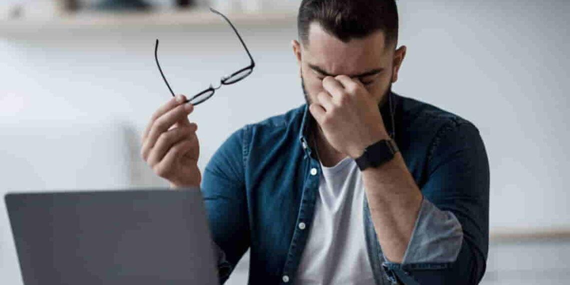 Say Goodbye to Blurry Vision: Tips to Reduce Eye Strain at Work- Prostock-studio - stock.adobe.com via studyfinds.org