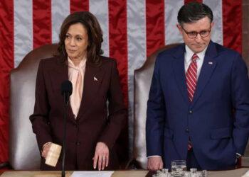 Trump Secures Election Victory, Harris Presides Over Certification - January 6, 2025. REUTERS/Evelyn Hockstein