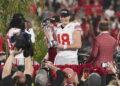 Buckeyes Secure Spot in CFP with 41-21 Rose Bowl Victory Over Oregon - AP Photo/Mark J. Terril