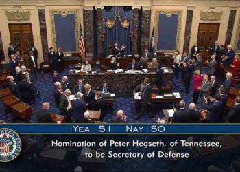 Pete Hegseth Sworn In as New Defense Secretary Despite Serious Criticisms - Senate Television via AP