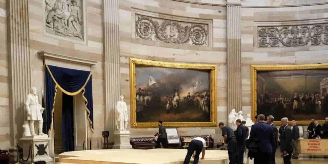 Record-Low Temperatures Lead Trump to Move Ceremony Indoors - Morry Gash/AP Photo