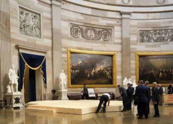 Record-Low Temperatures Lead Trump to Move Ceremony Indoors - Morry Gash/AP Photo