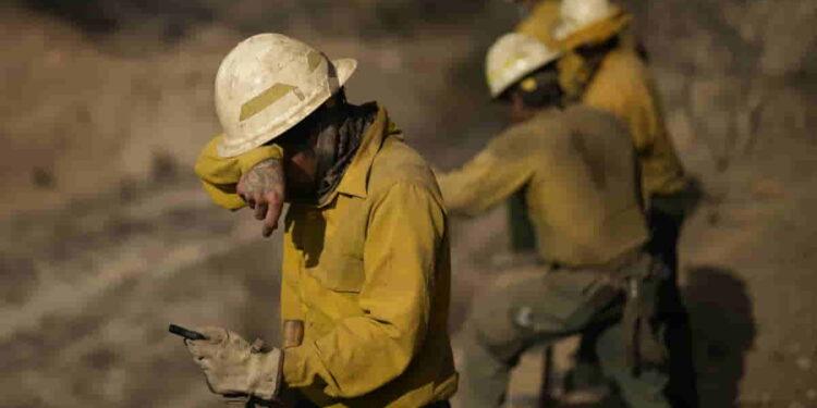 Navajo Nation Heroes: Firefighters and Utility Workers Help LA Recover - John Locher/AP Photo