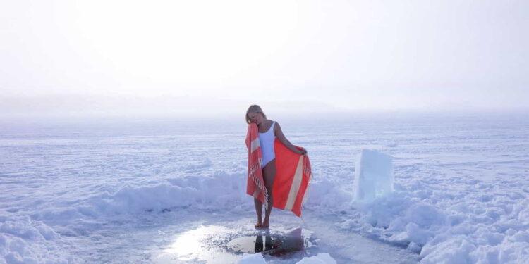 A Finnish Ironwoman’s Tips for Ice Bathing Under the Northern Lights - Taneli Kantanen via BBC Photo