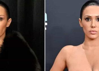 Bianca Censori Drops Her Coat to Reveal Daring Naked Look at the Grammys - Gilbert Flores/Billboard via Getty Images