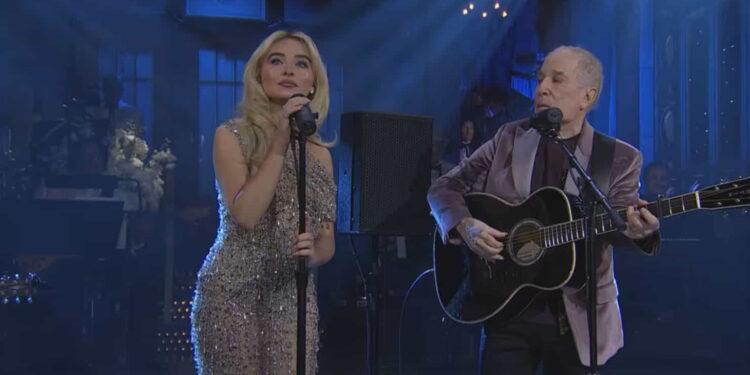 Paul Simon: Music Icon and SNL Star - Sabrina Carpenter and Paul Simon preform at SNL50/NBC Photo