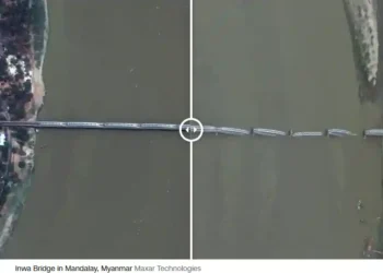 Shocking Satellite Images Capture the Devastation in Myanmar - image credit Maxar Technologies via CNN