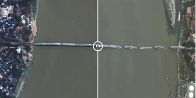 Shocking Satellite Images Capture the Devastation in Myanmar - image credit Maxar Technologies via CNN