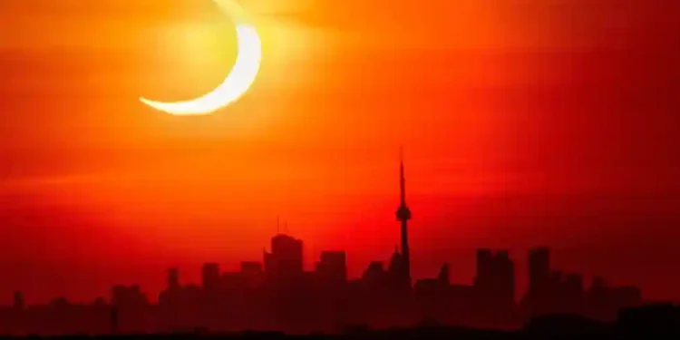 Partial Solar Eclipse Visible Across Europe, North America, and Africa - Frank Gunn/The Canadian Press via AP, File