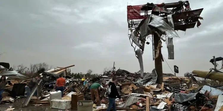 Storm Wreaks Havoc Across the U.S., Millions Affected - Arkansas Democrat Gazette via AP Photo