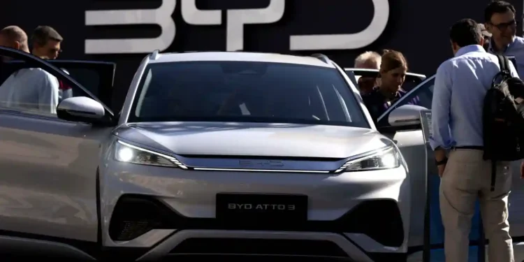 BYD Launches High-Speed EV Charging Network Across China - Matthia Schrader/AP, File