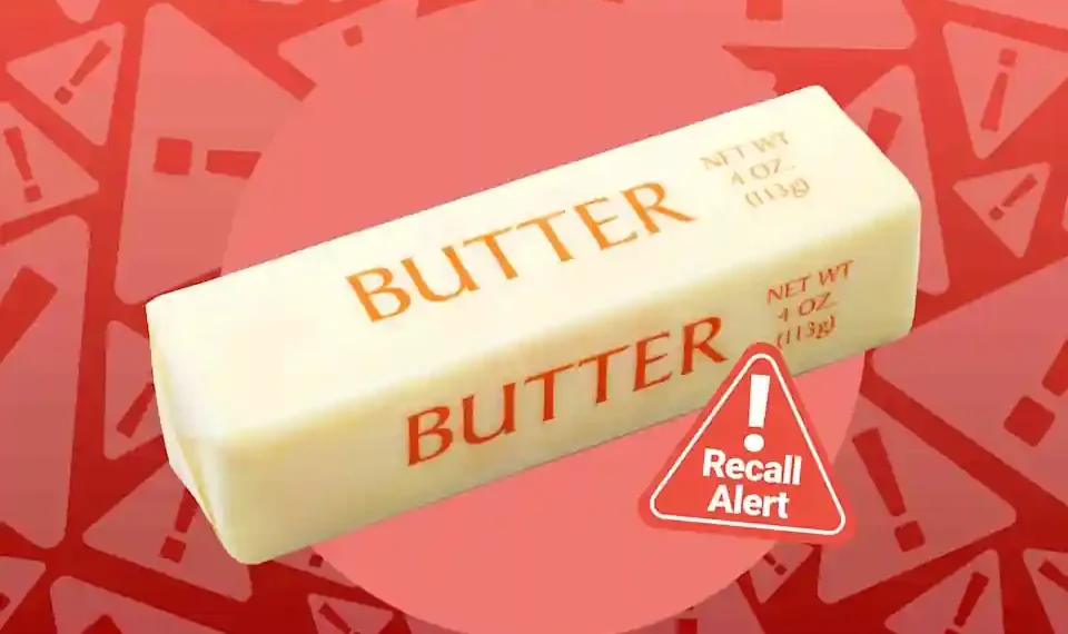 Cabot Sea Salted Butter Pulled from Shelves for Safety Concerns - image credit to Getty Image via. EatingWell design