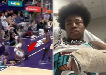 Grizzlies' Jaylen Wells Injured Mid-Dunk, Leaves Game on Stretcher - image credit to TMZ Sports