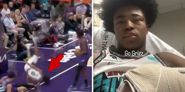 Grizzlies' Jaylen Wells Injured Mid-Dunk, Leaves Game on Stretcher - image credit to TMZ Sports
