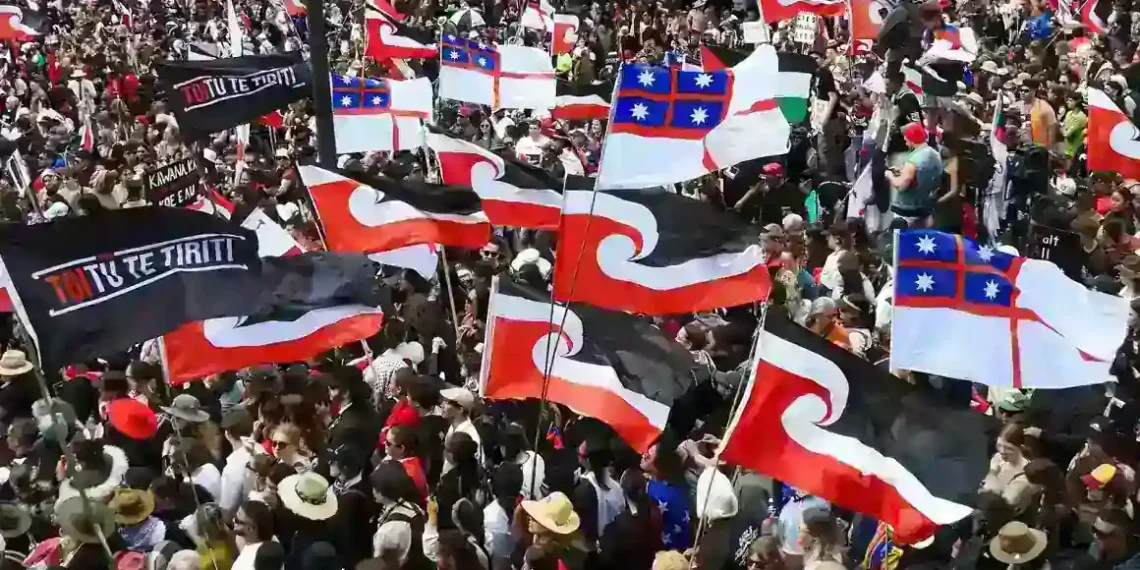 Celebration in Parliament as Māori Rights Bill is Crushed - Charlotte Graham-McLay/AP via CNN