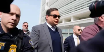 Santos Sentenced for Fraud After Lavish Spending and False Claims - Julia Demaree Nikhinson/AP