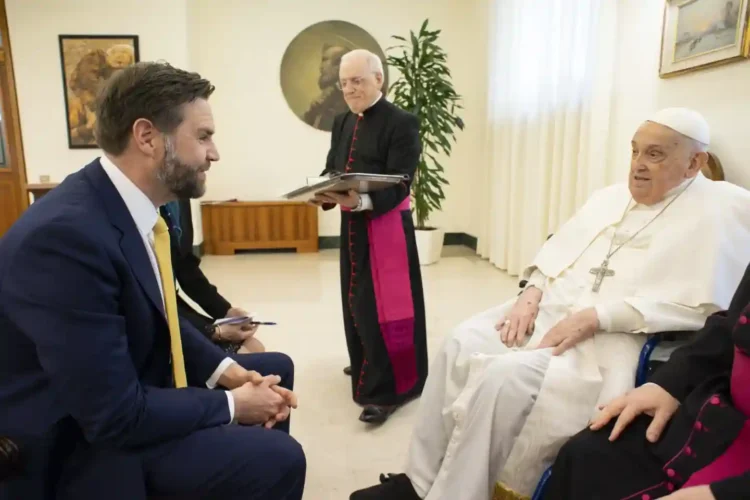 Pope Francis Gives Easter Gifts to JD Vance for His Kids - Vatican Media via AP,HO