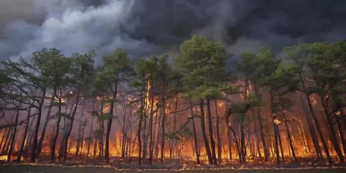 Pine Barrens Wildfire Grows as Teen Faces Arson Charges - New Jersey Department of Environmental Protection via AP