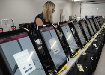 Barcoded Ballots Under Fire: Trump’s Plan to Change How Votes Are CountedAP Photo/Mike Stewart, File