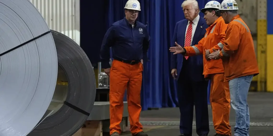 Steel Tariffs Soar as Trump Pushes to Keep U.S. Steel ‘American’ - AP Photo/Julia Demaree Nikihinson