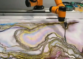 The First AI Robot to Paint Traditional Chinese Ink Landscapes - Courtesy Victor Wong