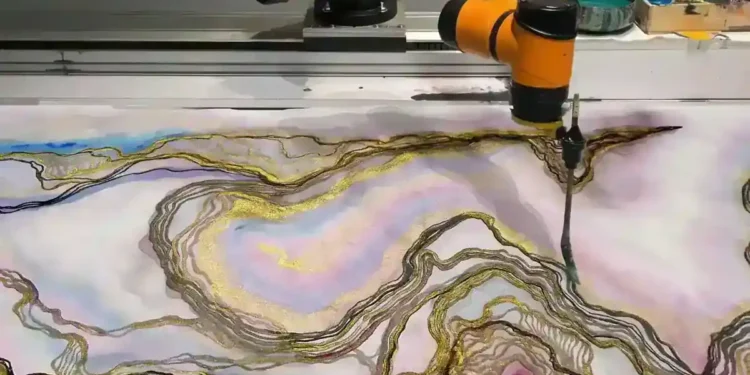 The First AI Robot to Paint Traditional Chinese Ink Landscapes - Courtesy Victor Wong