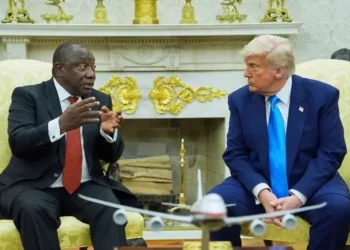 Trump Questions South Africa on Treatment of White Farmers - AP Photo/Evan Vucci