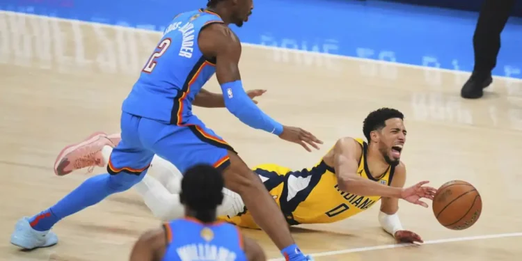 Tyrese Haliburton Leaves NBA Finals With Lower Leg Injury - Nate Billings/AP