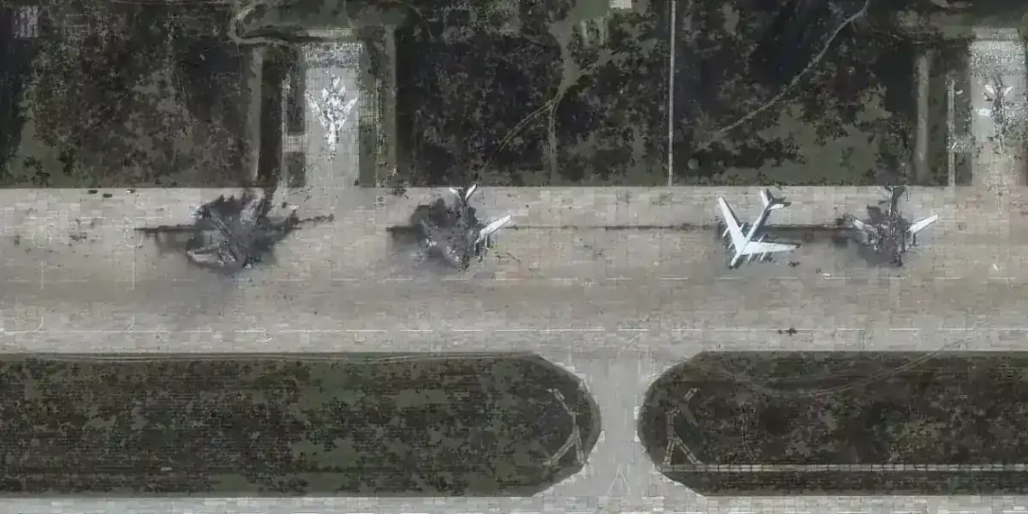 7 Russian Bombers Destroyed: Satellite Images Back Ukraine’s Claims - Maxar Technologies vi AP