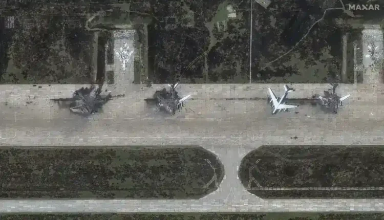 7 Russian Bombers Destroyed: Satellite Images Back Ukraine’s Claims - Maxar Technologies vi AP