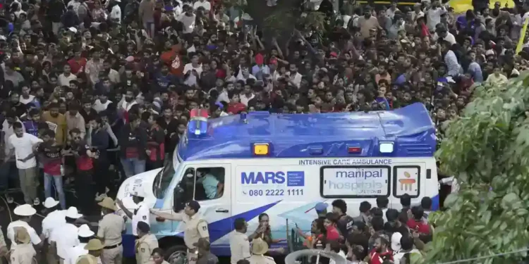 Chaos at Royal Challengers Victory Event Kills 11 Fans - AP Photo/Aijaz Rahi