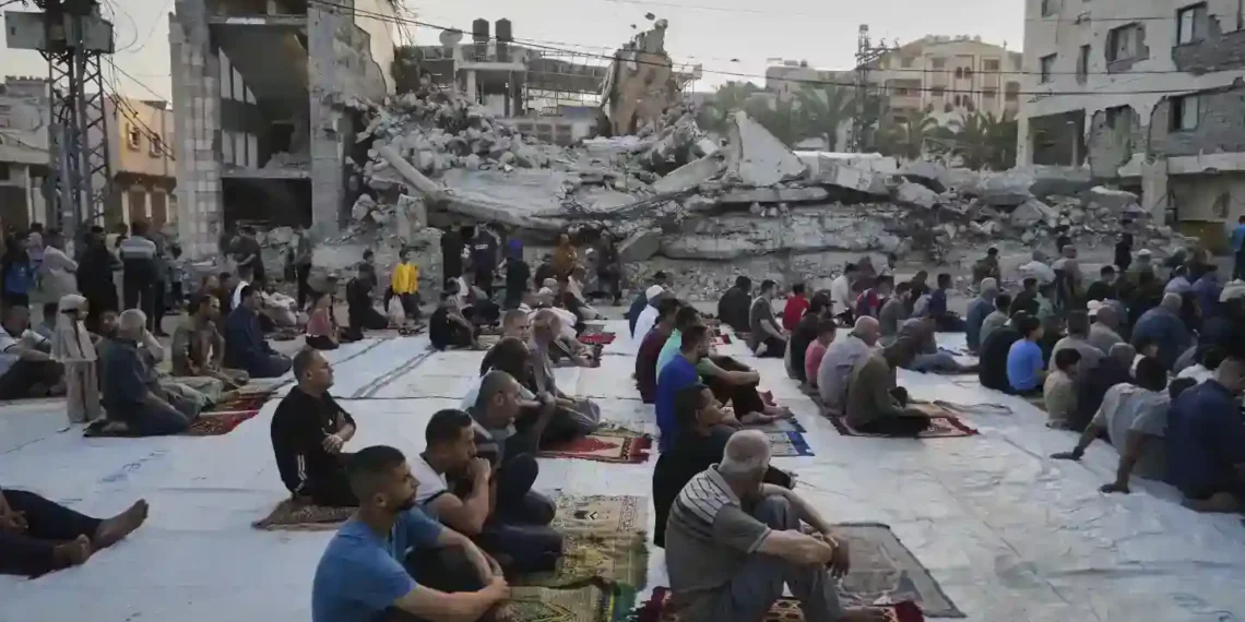 Eid in Gaza: Prayers in the Rubble, Food Supplies Running Low - AP Photo/Abdel Kareen Hana
