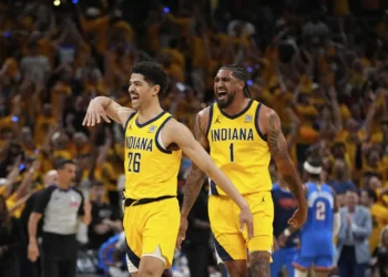 NBA Finals Going the Distance After Pacers’ Statement Win - AP Photo/Abbie Parr