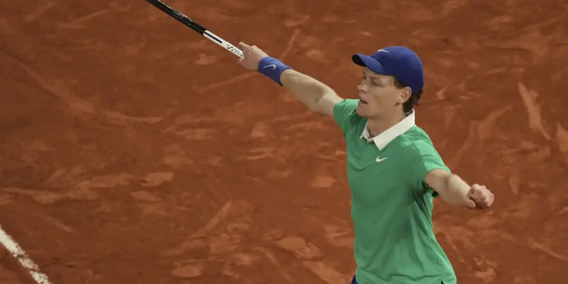 Jannik Sinner Makes History with Win Over Djokovic - AP Photo/Christophe Ena