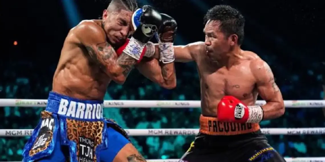 Boxing Comeback: Manny Pacquiao Held to Draw by Mario Barrios at Age 46 - AP Photo/John Locher