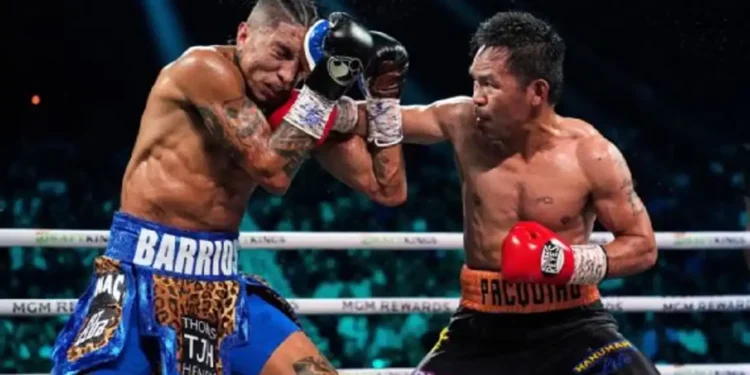 Boxing Comeback: Manny Pacquiao Held to Draw by Mario Barrios at Age 46 - AP Photo/John Locher