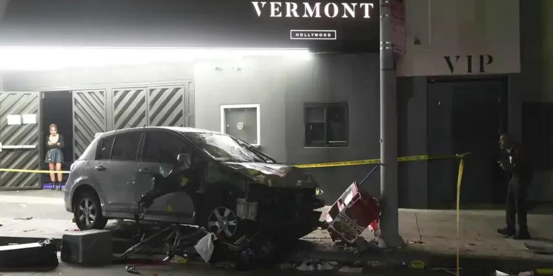 East Hollywood Car Crash: Driver Shot After Plowing Into Crowd of Concertgoers - AP Photo/Damian Dovarganes