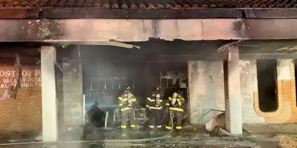 Federal Investigation After Pat Tillman’s Brother Crashes Car Into San Jose Post Office - San Jose Fire Department via AP