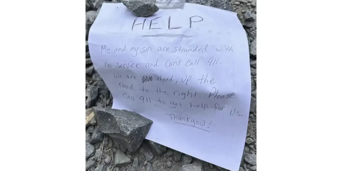 Stuck in the Sierra Nevada: Mom and Son Found After Leaving ‘Help’ Notes - Calaveras Country Sheriff's Offices via AP