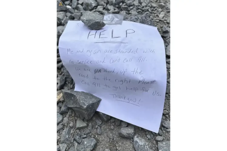 Stuck in the Sierra Nevada: Mom and Son Found After Leaving ‘Help’ Notes - Calaveras Country Sheriff's Offices via AP