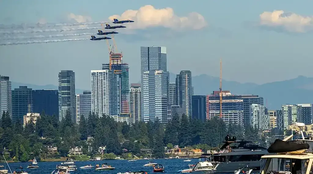 Climate Activists Call for End to Blue Angels Airshow at Seafair Festival - Wolfgang Kaehler/LightRocket via Getty Images