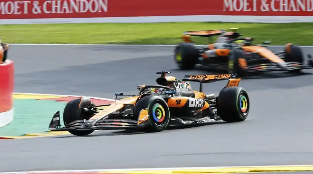 Oscar Piastri Wins Rain-Delayed Belgian Grand Prix to Extend F1 Title Lead - Yves Herman, Pool Photo via AP